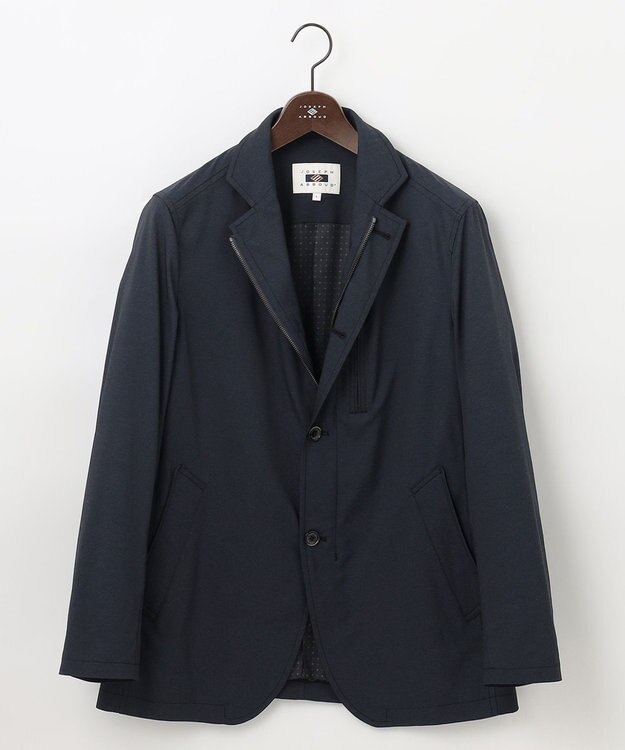 JOSEPH ABBOUD 【キングサイズ・撥水・ストレッチ】インタレースストレッチ ドライビング ジャケット ネイビー系