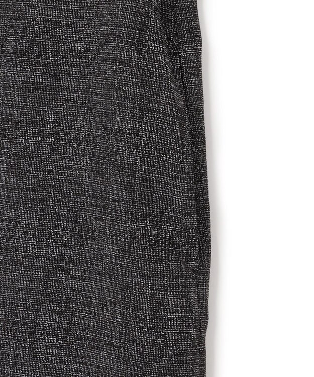 ICB L ミックスブッチャー バックスリットジレ ブラック×オフホワイト