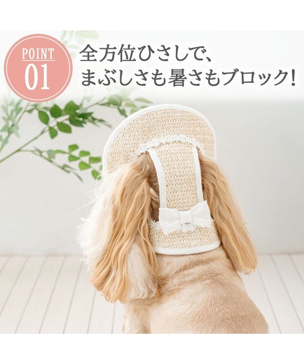 PET PARADISE ペットパラダイス レース クール ハット ＳＭ～Ｍ/Ｌ 中型犬 大型犬 ベージュ