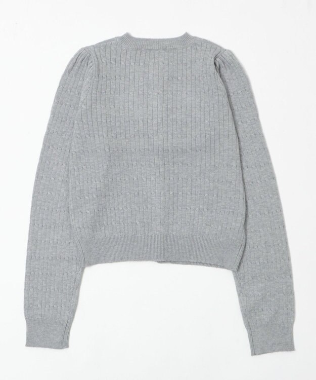 WEGO 【26年春新作】別注USPOLOケーブルニットカーデ グレー