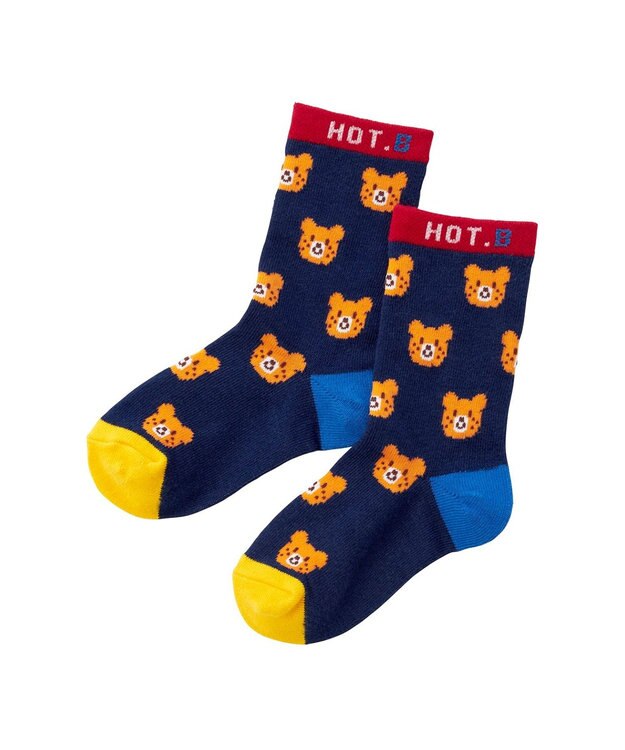 MIKI HOUSE HOT BISCUITS 【9-19cm / 靴下2足セット】 クルー丈 ソックスパック2足セット ブルー