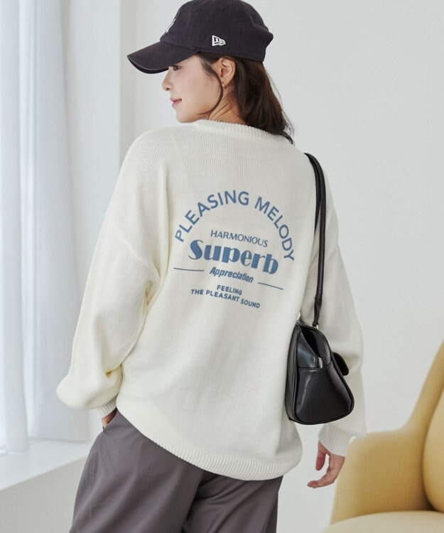 WEGO グラフィックニットBIGプルオーバー 柄3