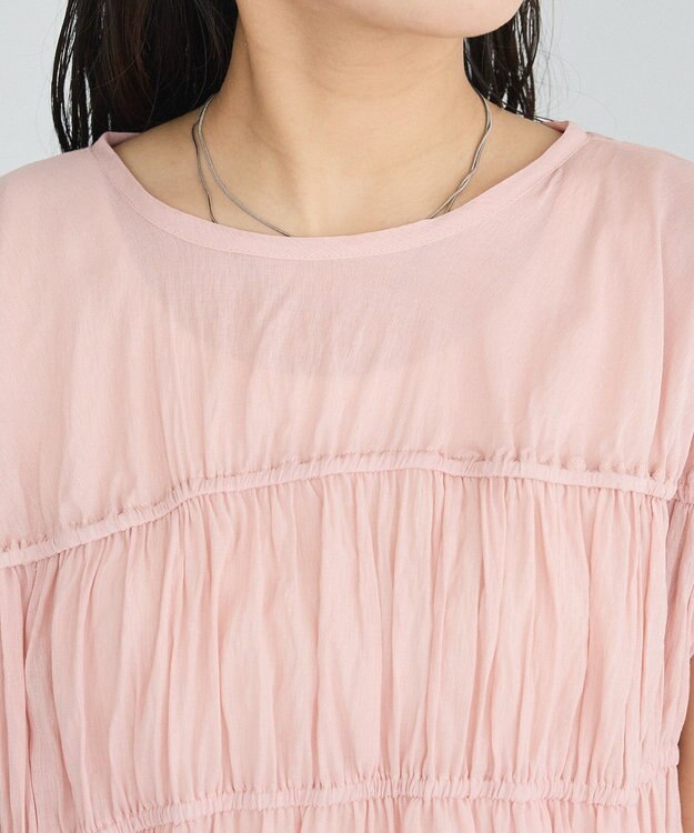 CRAFT STANDARD BOUTIQUE ヴィンテージボイルギャザーブラウス Light Pink