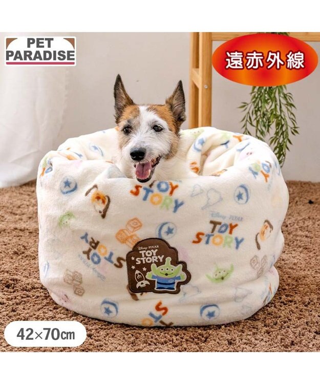 PET PARADISE ディズニー トイ・ストーリー 筒型 寝袋 《総柄》 Ｍ ホワイト