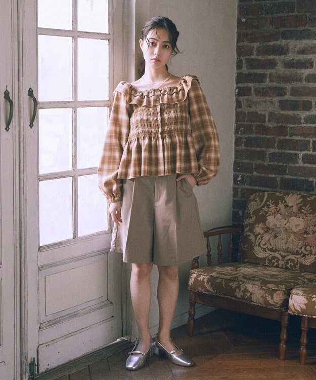 earth music&ecology バミューダパンツ Beige