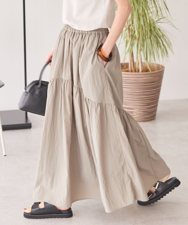 AMERICAN HOLIC ティアードギャザースカート Gray