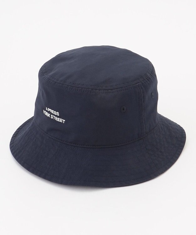 J.PRESS YORK STREET 　【UNISEX】ロゴ刺繍バケットハット ネイビー系