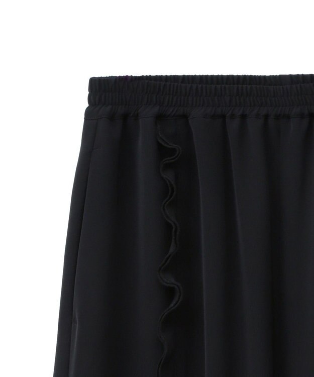 Green Parks ■ＥＳＣＡＲ　センターフリルワイドパンツ Black