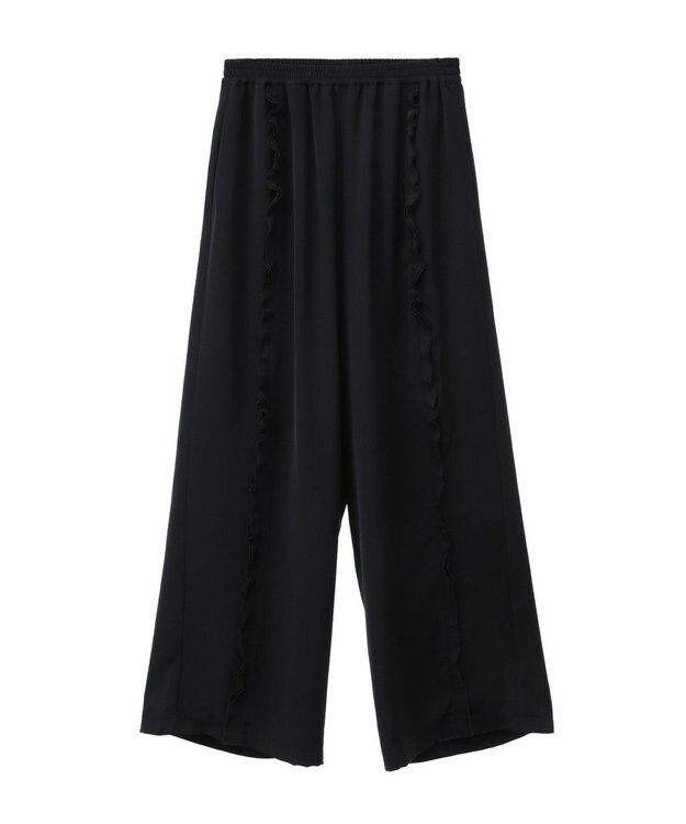 Green Parks ■ＥＳＣＡＲ　センターフリルワイドパンツ Black