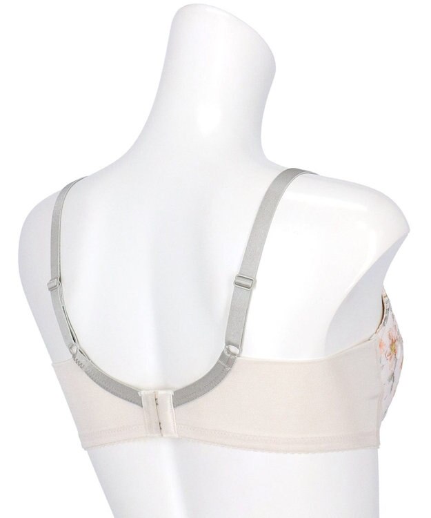 WACOAL 【小さく見せるブラ】 レーシィ ブラジャー 着やせ効果 コンパクトにメイク バストの突出をおさえる 背中の段差を軽減 大きいサイズ レディース BRB453 /ワコール クリーム