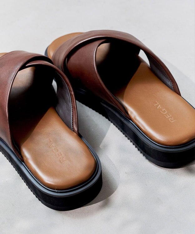 REGAL FOOT COMMUNITY 【リーガルカジュアル】63KL レザーサンダル ダークブラウン