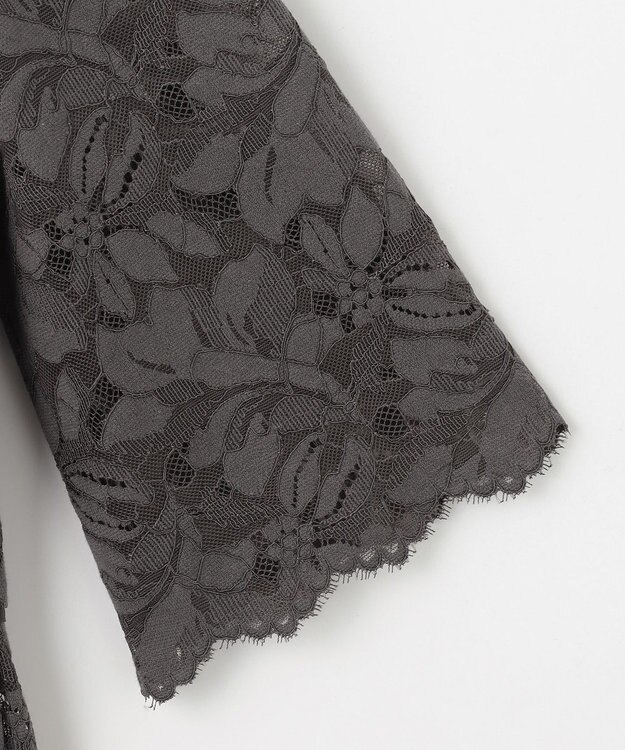 自由区 【洗える】フルールコードレース ワンピース スレート