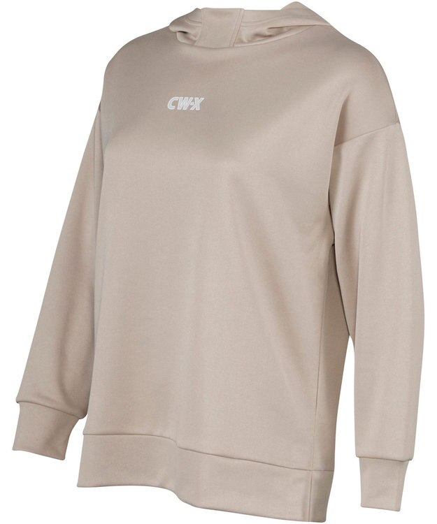 CW-X 【UNISEX】 CW-X 【STYLE FREE】 フードつき スポーツ プルオーバー 長袖 スウェット パーカー トップス ユニセックス DLR189 /ワコール ベージュ
