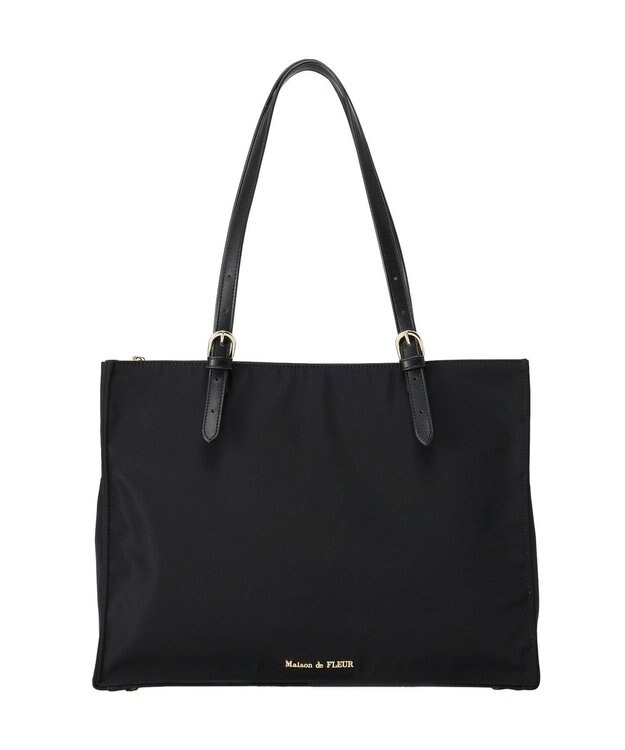 Maison de FLEUR 撥水加工マルチポケットキャリーオンバッグ Black