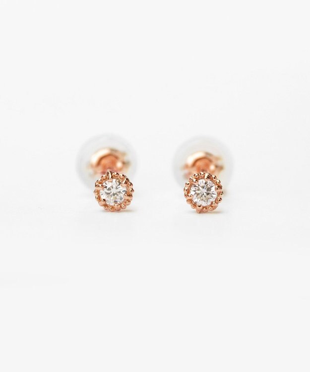 TOCCA 【WEB限定】FLORA K18 DIAMOND  K18 PIERCED EARRINGS K18 ダイヤモンド ピアス ピンクゴールド系