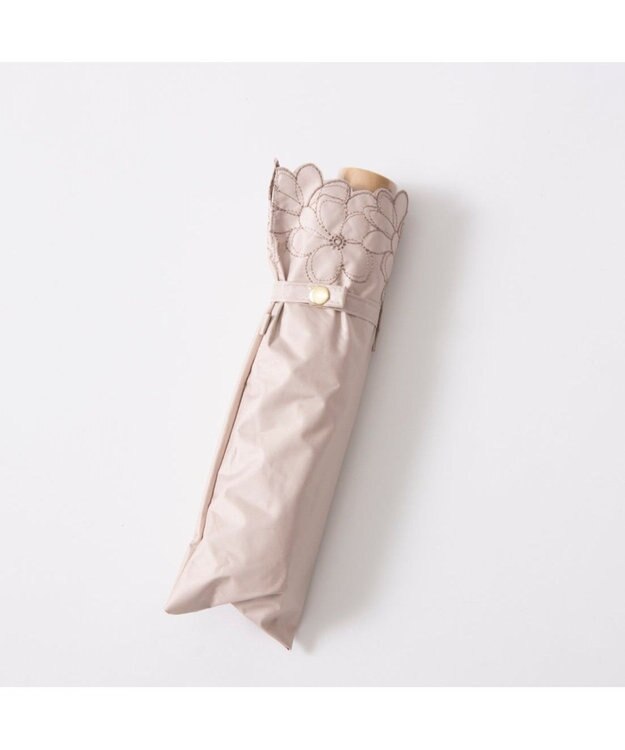 UNBILLION カシュネ cachenez / 【晴雨兼用】【日傘】 【UV カット率99.999.9％以上】PU軽量フラワー刺繍ミニ折りたたみ傘 ピンク