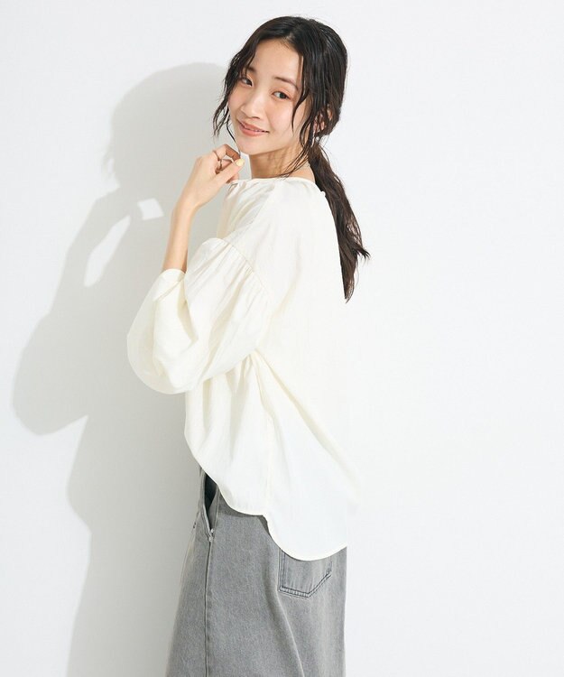 CRAFT STANDARD BOUTIQUE ボリュームスリーブブラウス White