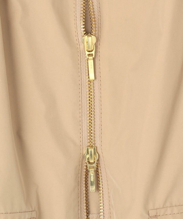 23区 L 【撥水加工】ソフトメモリータフタ スタンドネック ブルゾン ベージュ系