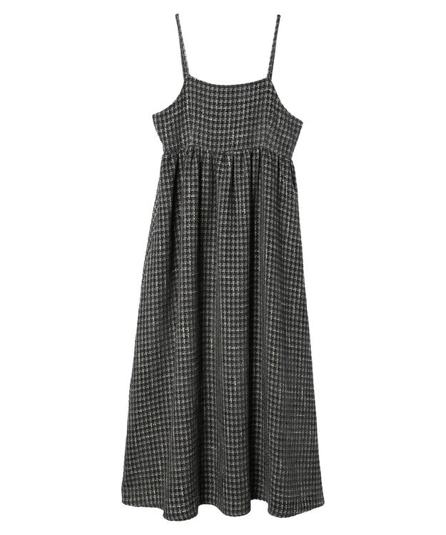 Green Parks ・ＥＬＥＮＣＡＲＥ　ＤＵＥ　ツイードキャミワンピース Gray