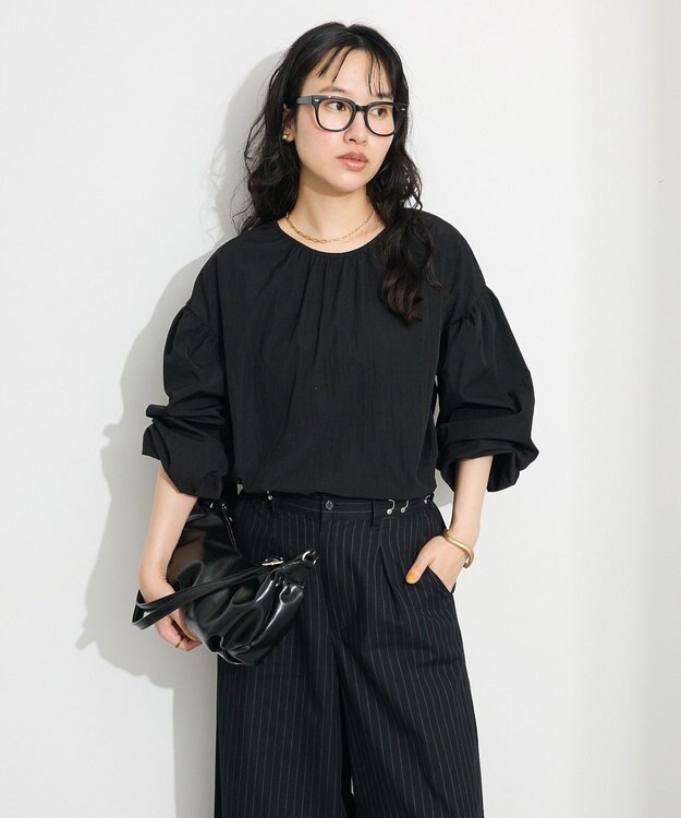 CRAFT STANDARD BOUTIQUE ボリュームスリーブブラウス Black