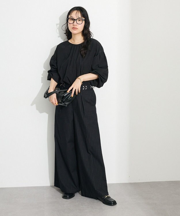 CRAFT STANDARD BOUTIQUE ボリュームスリーブブラウス Black