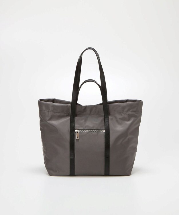 TOPKAPI 【TREASURE TOPKAPI】ナイロン レザー ハンドル A4 トートバッグ チャコールグレー