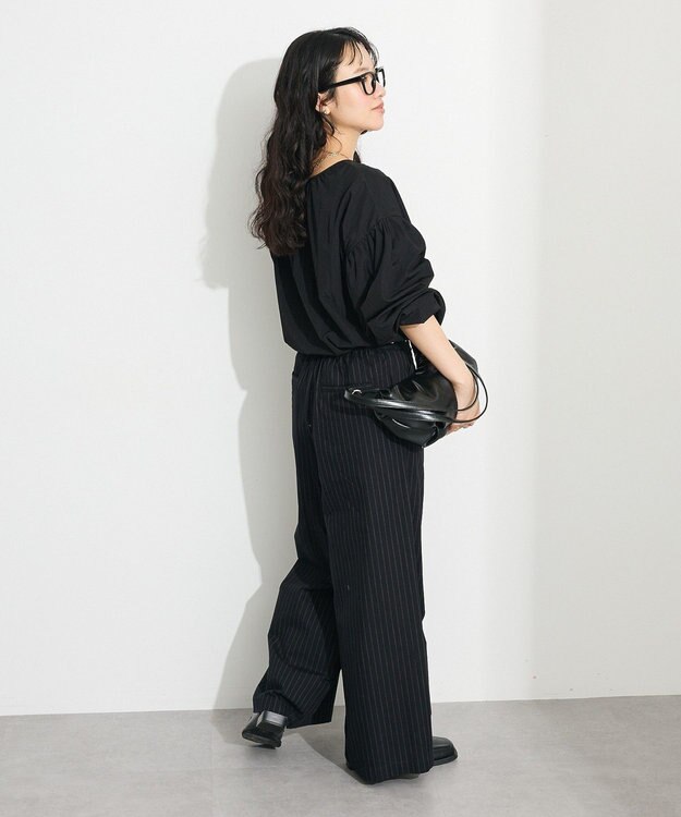 CRAFT STANDARD BOUTIQUE ボリュームスリーブブラウス Black