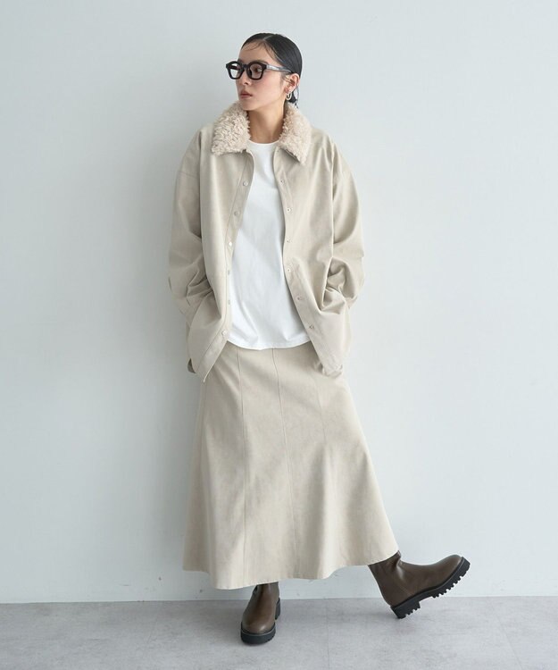 YECCA VECCA レザーライクマーメイドスカート Black