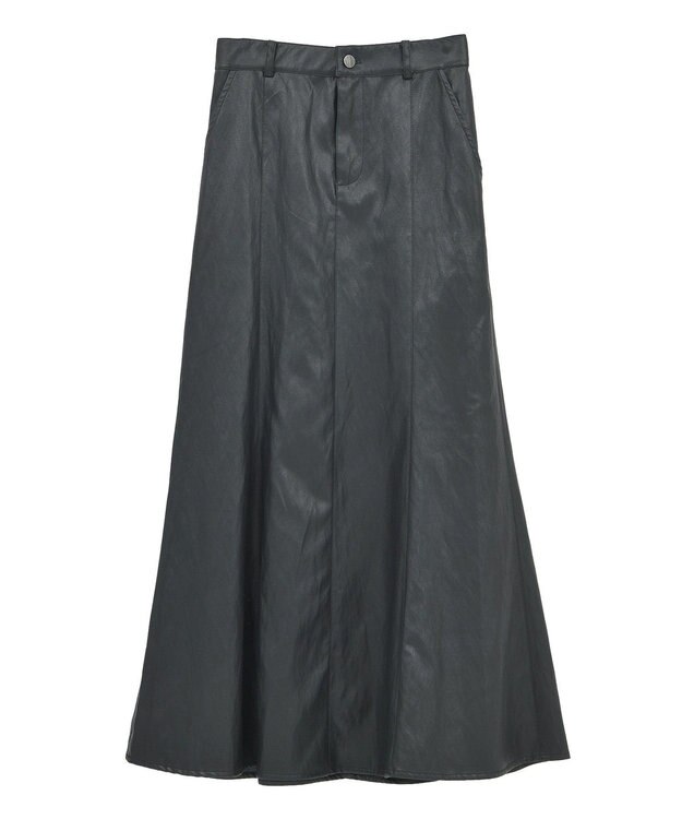 YECCA VECCA レザーライクマーメイドスカート Black