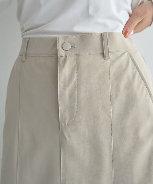 YECCA VECCA レザーライクマーメイドスカート Black