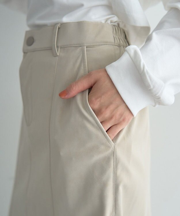 YECCA VECCA レザーライクマーメイドスカート Black