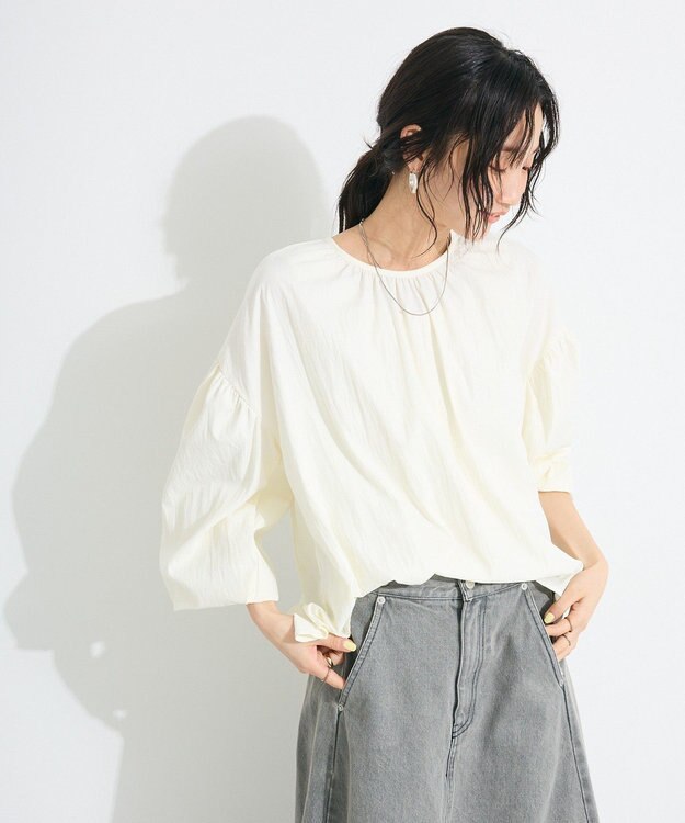 CRAFT STANDARD BOUTIQUE ボリュームスリーブブラウス White