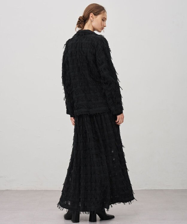 uncrave フリンジレース ジャケット ブラック