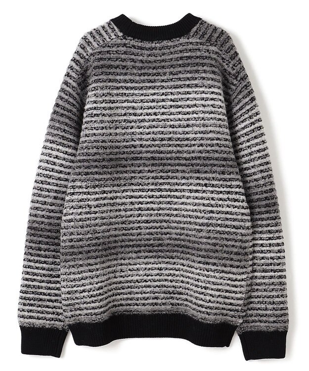 JOSEPH HOMME ヘアリーグラデーション　クルーネックニット ライトグレー系2