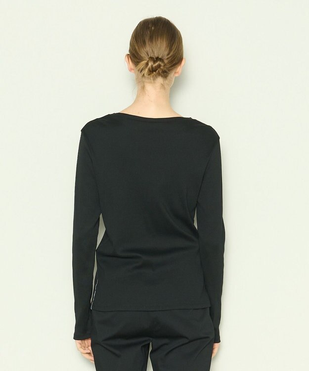 JOSEPH 【洗える】クリーミーリブ　ロングスリーブトップス Black