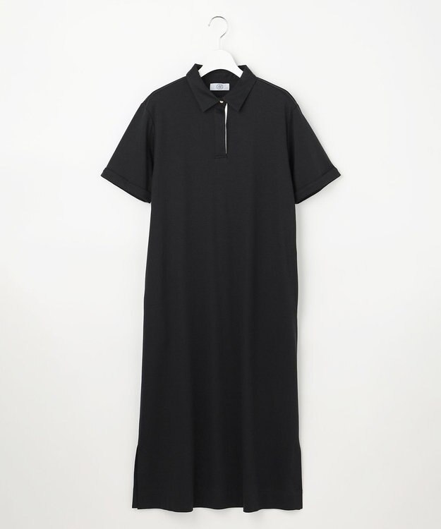 J.PRESS LADIES S 【WEB限定】コットンスムース ポロワンピース ブラック系