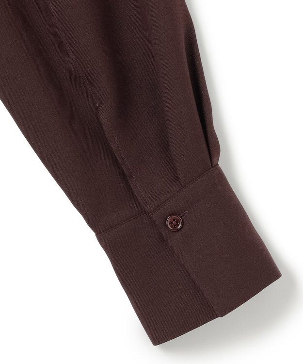 ICB L 【洗える】 シアービエラ デザインシャツ ダークブラウン系