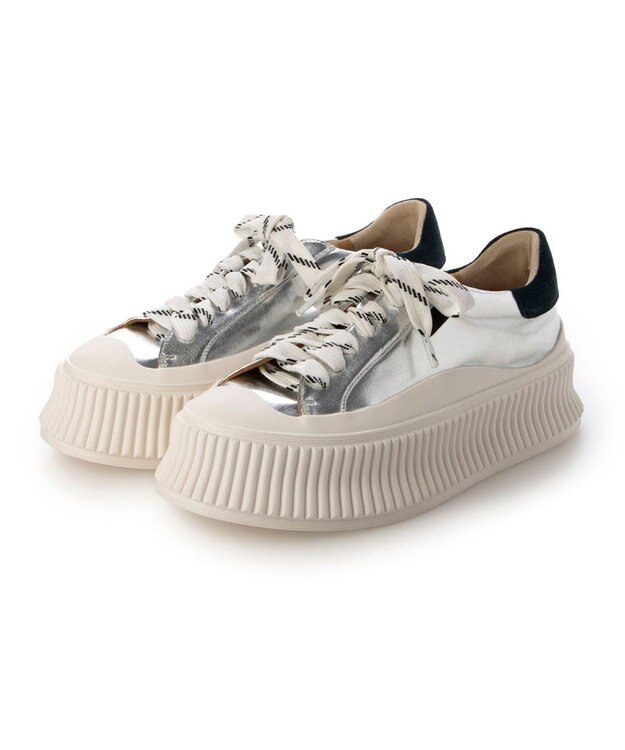 MODE ET JACOMO <carino>デザインソールスニーカー シルバー