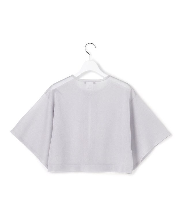 23区 S 【APPLAUDIR】グロッシーニット ボレロカーディガン シルバー系