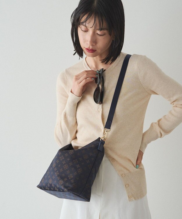 russet ナイロンジャガード2WAYミニショルダーバッグ(CE-1627) Purple/BR