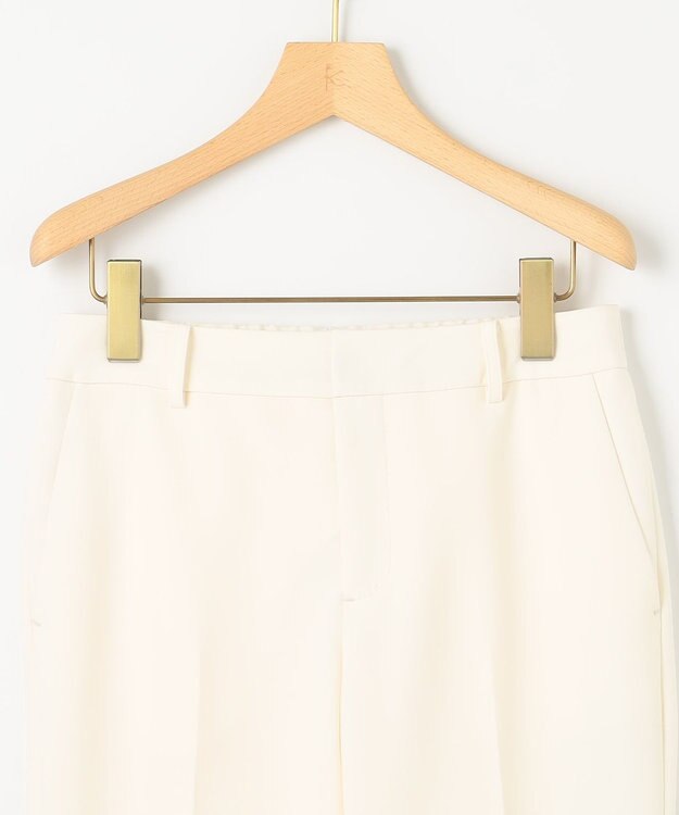 組曲 L 【WEB限定】ベーシックダブルクロス テーパードパンツ アイボリー系