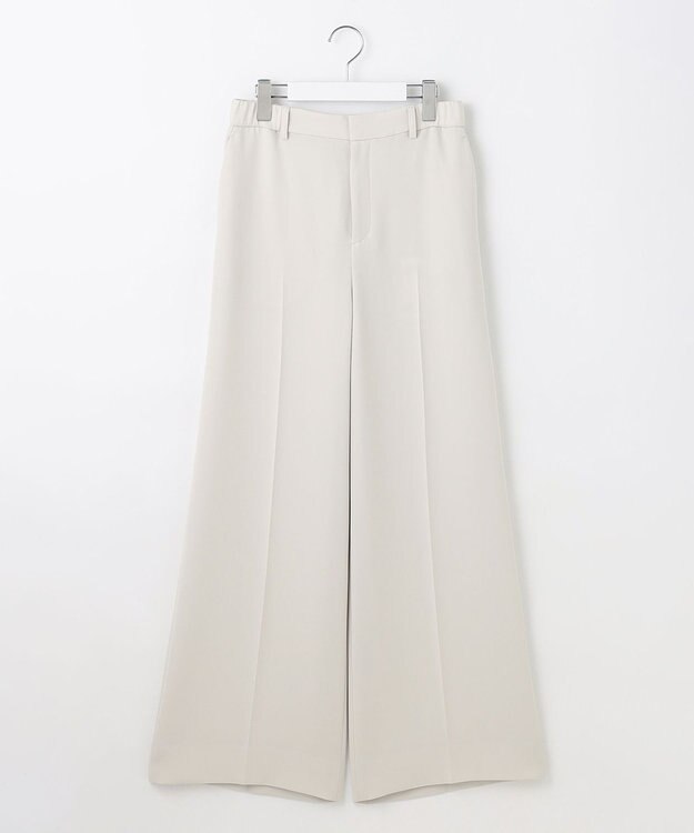 自由区 【セットアップ対応・洗える】トリアセダブルクロス ワイドパンツ ベージュ