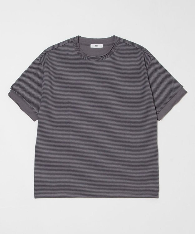 WEGO フェイクレイヤードボーダーT（SS） グレーボーダー
