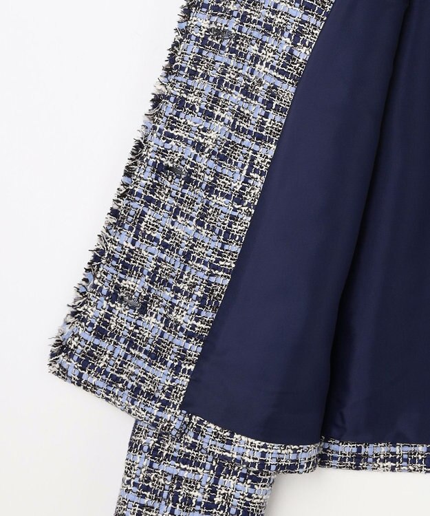 J.PRESS LADIES L ファニーツイード ジャケット ネイビー系