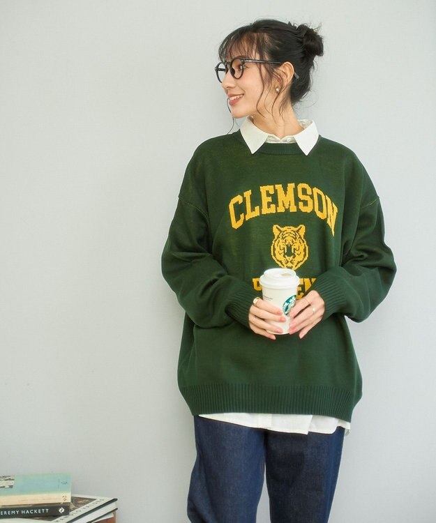 WEGO 【新色追加/ユニセックス着用ITEM/SMLサイズ展開】ジャガードグラフィックプルオーバー（LS） 柄8