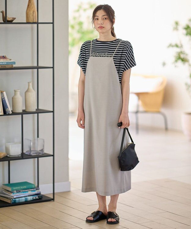 ANY エニィファンクションフレンチスリーブTシャツ ボーダー(ロゴ)