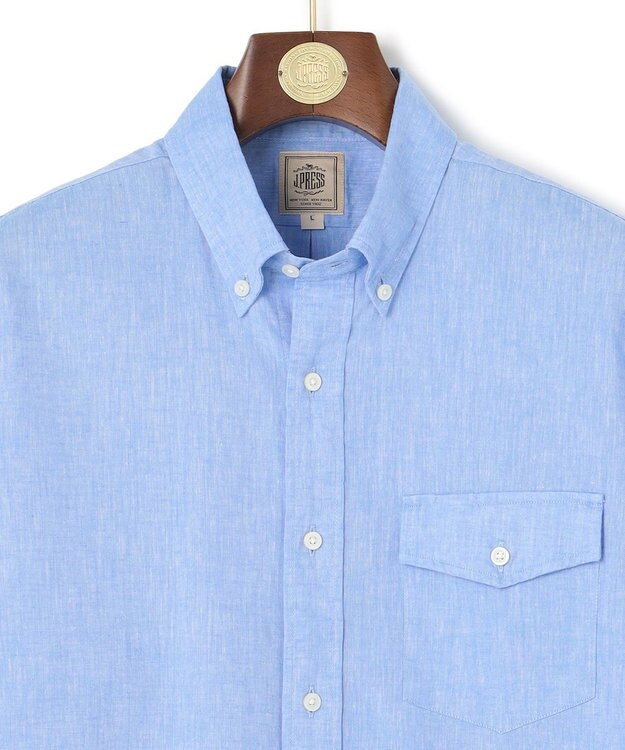 J.PRESS MEN 【WEB・一部店舗限定】コットンリネン シャツ/B.D サックスブルー系