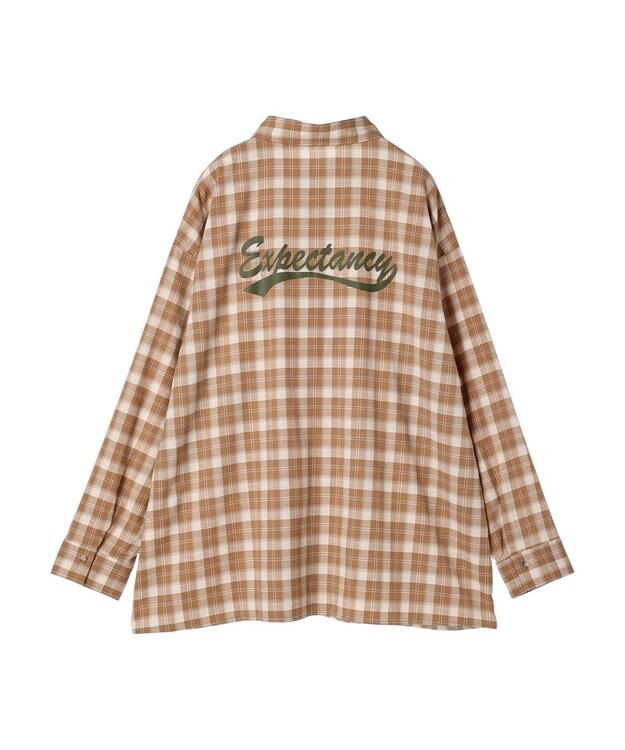 Green Parks ＥＧＯＩＳＴ　チェックロゴシャツチュニック Beige