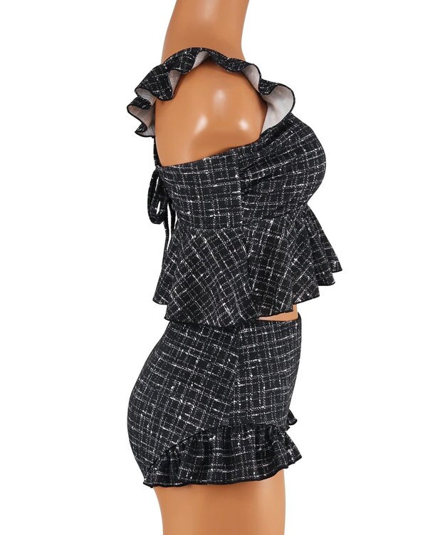 San-ai Resort（三愛水着楽園） フリルビスチェノンワイヤービキニ　9M　【San-ai Resort（サンアイリゾート）】 ブラック