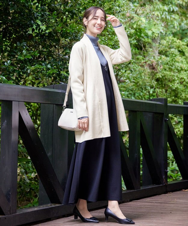 Tiaclasse 【洗える】タートルボタンニットトップス パープル